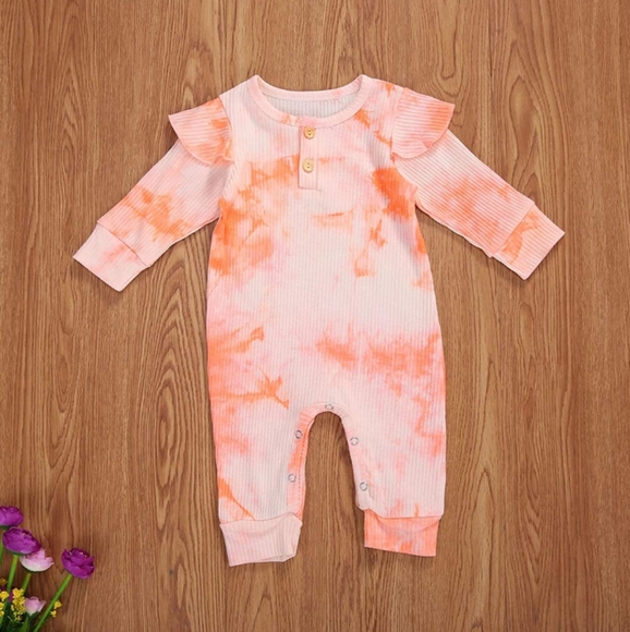 Baby Tie Dye Ribbed Romper - Picture 2 of 5